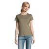 T-shirt da donna colori assortiti a girocollo taglio sfiancato 100% cotone 190gr