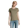 T-shirt da donna colori assortiti a girocollo taglio sfiancato 100% cotone 190gr