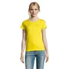 T-shirt da donna colori assortiti a girocollo taglio sfiancato 100% cotone 190gr