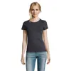 T-shirt da donna colori assortiti a girocollo taglio sfiancato 100% cotone 190gr
