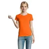 T-shirt da donna colori assortiti a girocollo taglio sfiancato 100% cotone 190gr