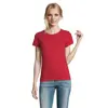 T-shirt da donna colori assortiti a girocollo taglio sfiancato 100% cotone 190gr