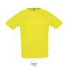 T-shirt da uomo sportiva colori assortiti a girocollo con maniche taglio raglan in poliestere traspirante 140gr