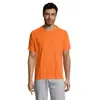 T-shirt da uomo sportiva colori assortiti a girocollo con maniche taglio raglan in poliestere traspirante 140gr
