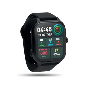 Orologio wireless in lega di zinco con cinturino in silicone display LCD touch