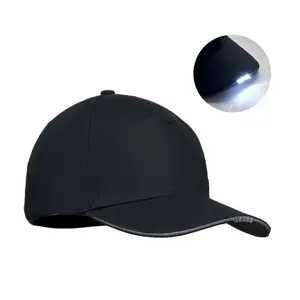 Cappellino a 5 pannelli in cotone e luce LED 220gr