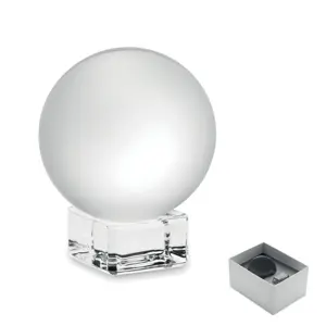 Trofeo fermacarte rotondo in vetro