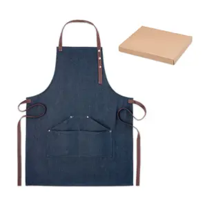Grembiule in denim con tasche in confezione regalo