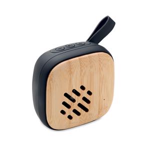 Speaker Wireless Bluetooth 5.0 in bambù e ABS con manico in silicone