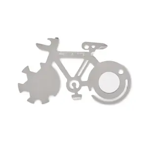 Multi utensile in acciaio inox a forma di bicicletta