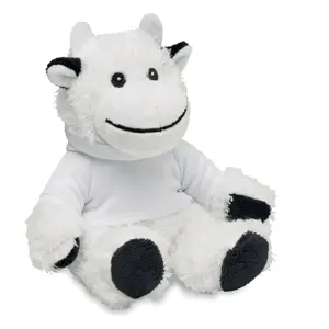 Peluche a forma di mucca con felpa personalizzabile in sublimazione