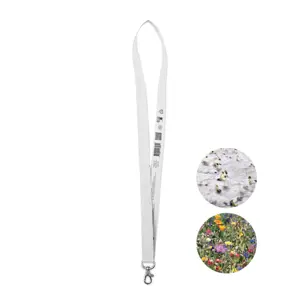 Lanyard in carta riciclata con semi di fiori selvatici con gancio