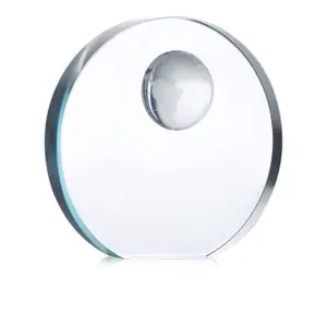 Fermacarte in vetro rotondo