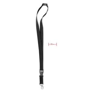 Lanyard con moschettone fibbia removibile e sgancio di sicurezza