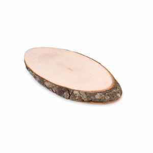 Tagliere ovale in legno con corteccia