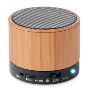 Speaker Wireless Bluetooth 4.2 in ABS e bambù con luce LED