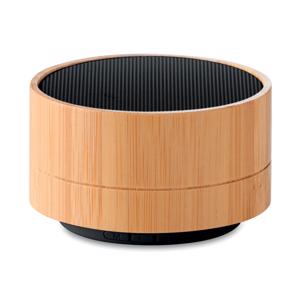 Speaker Wireless Bluetooth 4.2 in ABS con rivestimento in bambù e luce LED