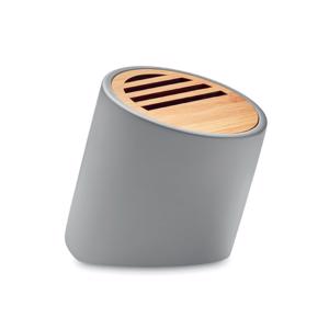 Speaker Wireless Bluetooth 5.0 in cemento calcareo e bambù con batteria ricaricabile