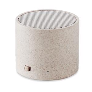 Speaker Wireless Bluetooth 5.0 in paglia e ABS con finiture gommate e indicatore LED