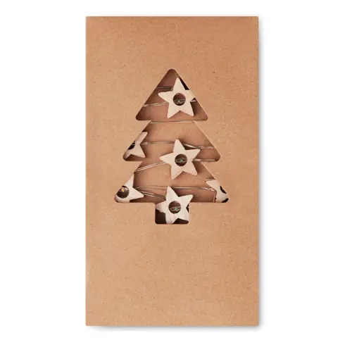 Luci LED per albero di natale a forma di stella in legno