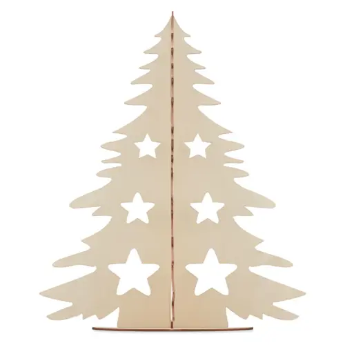 Albero di Natale in legno da colorare include colori e pennello