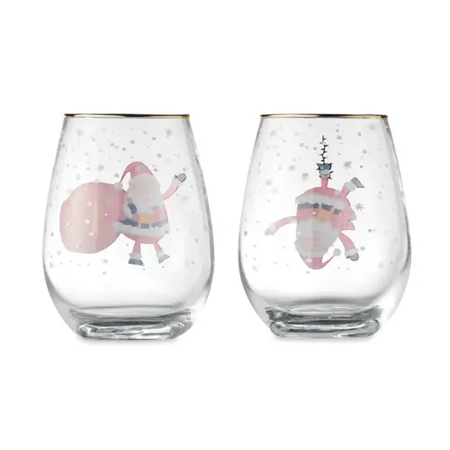 Set di 2 bicchieri di Natale in scatola regalo