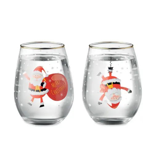 Set di 2 bicchieri di Natale in scatola regalo