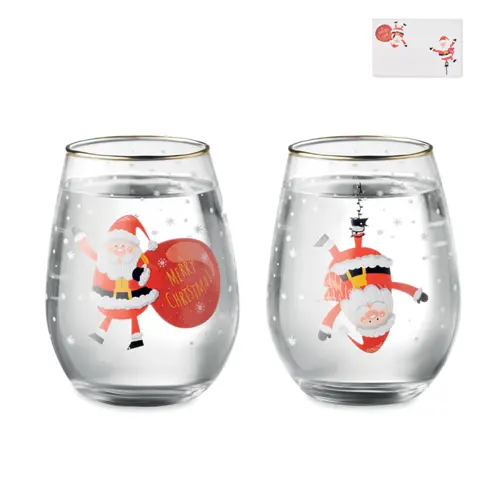 Set di 2 bicchieri di Natale in scatola regalo
