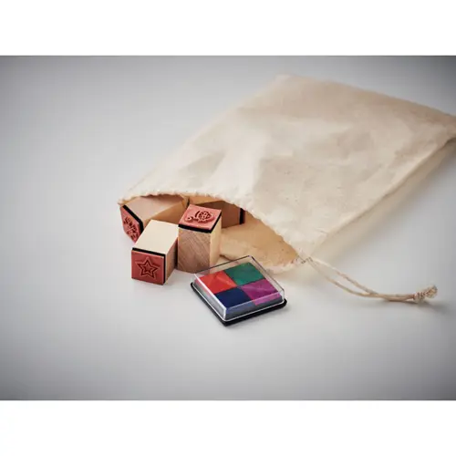 Set di 8 timbri natalizi in legno