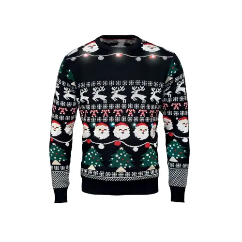 Maglione natalizio con 10 luci LED in acrilico taglia S/M