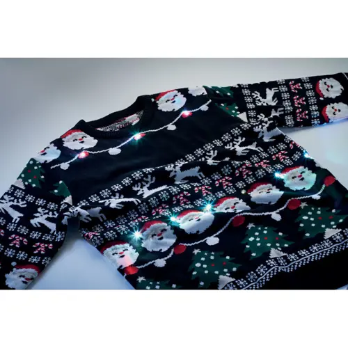 Maglione natalizio con 10 luci LED in acrilico taglia S/M