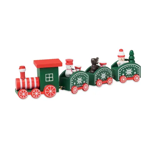 Decorazione in legno a forma Treno di Natale