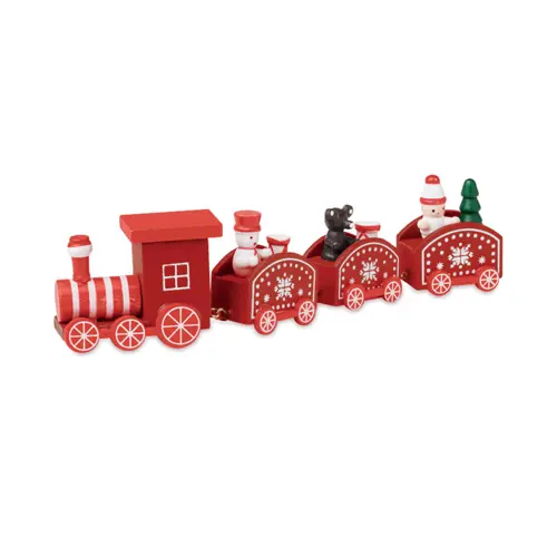 Decorazione in legno a forma Treno di Natale