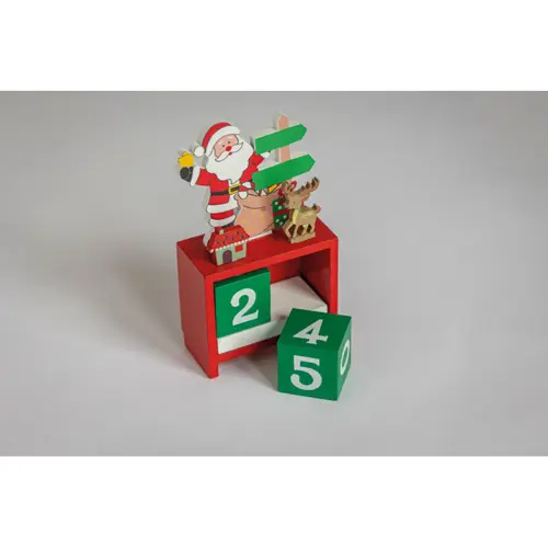 Calendario di Natale in legno