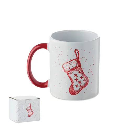 Tazza in ceramica a tema natalizio da 300ml con confezione regalo in coordinato