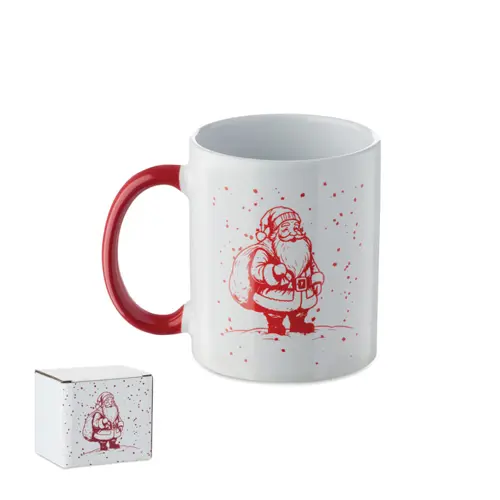 Tazza in ceramica a tema natalizio da 300ml con confezione regalo in coordinato