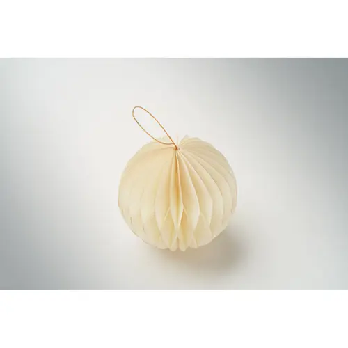 Decorazione natalizia in carta pieghevole a forma di palla con chiusura magnetica
