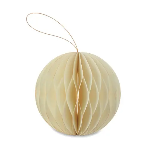Decorazione natalizia in carta pieghevole a forma di palla con chiusura magnetica