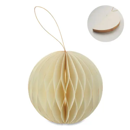 Decorazione natalizia in carta pieghevole a forma di palla con chiusura magnetica