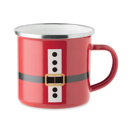 Tazza di Babbo Natale in metallo con strato di smalto da 300ml
