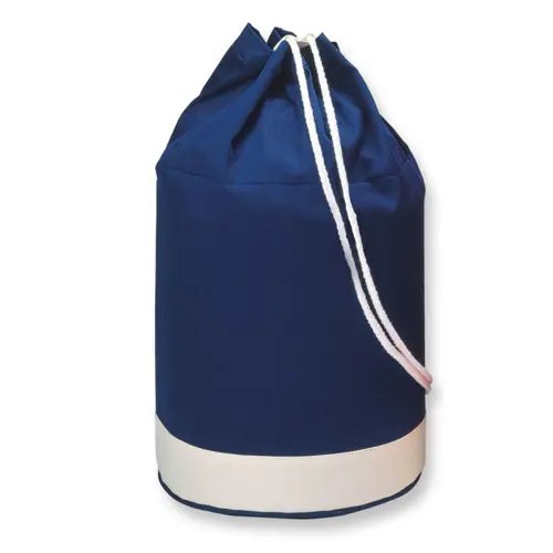 Sacca in cotone blu navy con chiusura a coulisse da 200gr diametro 25cm per altezza 45cm
