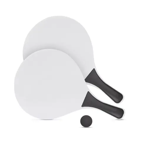 Set di racchettoni da spiaggia con manici colarti e pallina in coordinato