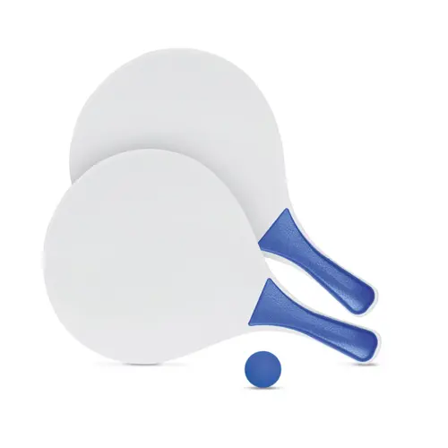 Set di racchettoni da spiaggia con manici colarti e pallina in coordinato