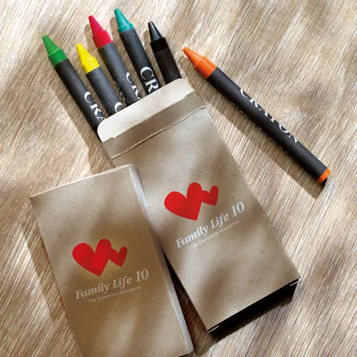 Set da 6 pastelli colorati con astuccio 