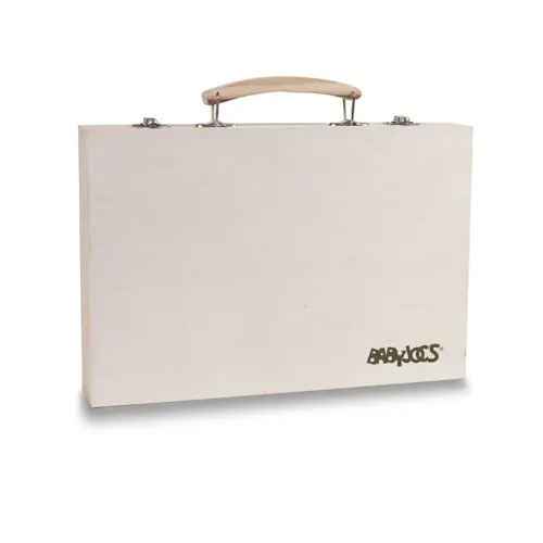 Set da disegno in valigia di legno