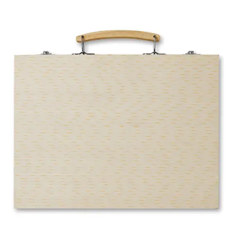 Set da disegno in valigia di legno