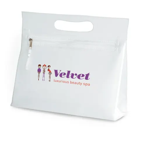 Pochette in PVC con chiusura a zip e manico 240x70x200mm