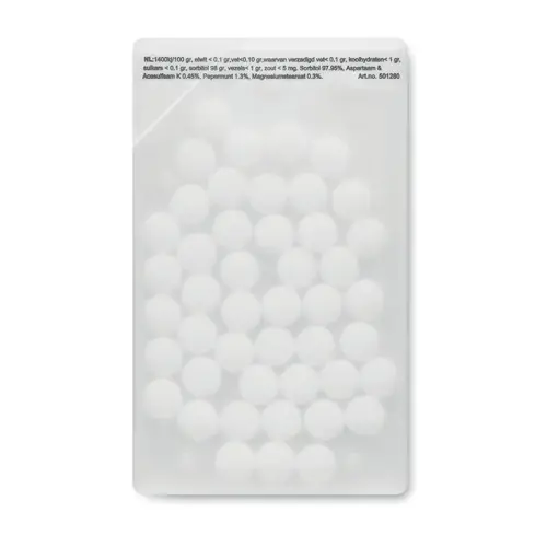 Dispenser per mentine a forma di carta di credito