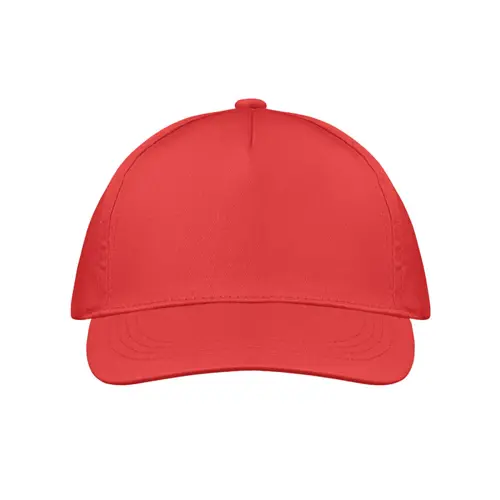 Cappellino con visiera in cotone a 5 pannelli e chiusura in velcro