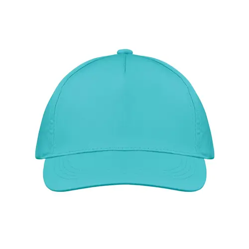 Cappellino con visiera in cotone a 5 pannelli e chiusura in velcro